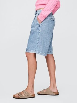 365 Shorts de cintura alta ultramacio com comprimento longo