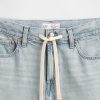 Bermuda jeans larga estilo anos 90, cintura média, 8″
