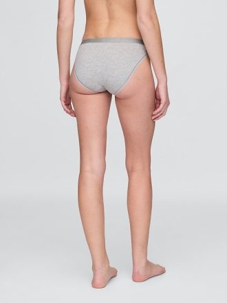 Biquíni com logotipo de algodão elástico orgânico