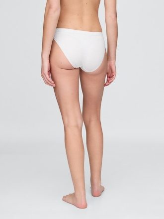 Biquíni com logotipo de algodão elástico orgânico