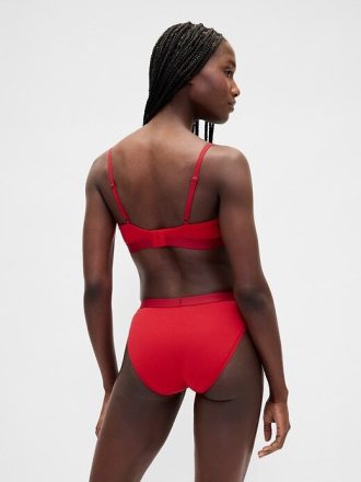 Biquíni com logotipo de algodão elástico orgânico