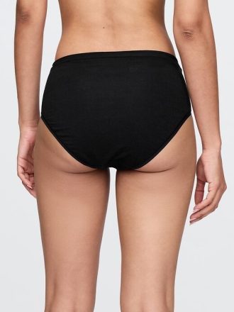 Biquíni de cintura alta em algodão orgânico elástico