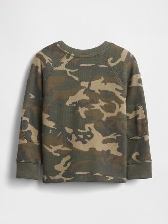 Blusa de gola redonda texturizada para bebês e crianças pequenas