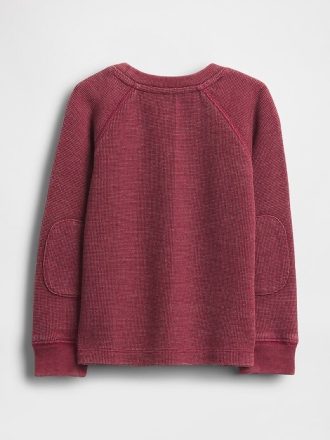 Blusa de gola redonda texturizada para bebês e crianças pequenas