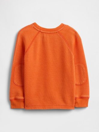 Blusa de gola redonda texturizada para bebês e crianças pequenas