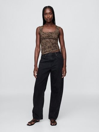 Blusa de malha com gola quadrada