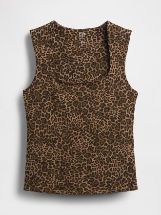 Blusa de malha com gola quadrada