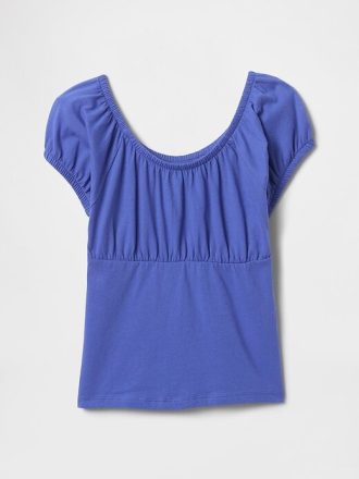 Blusa infantil com decote redondo