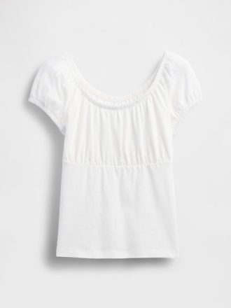 Blusa infantil com decote redondo
