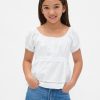 Blusa infantil justa com manga bufante