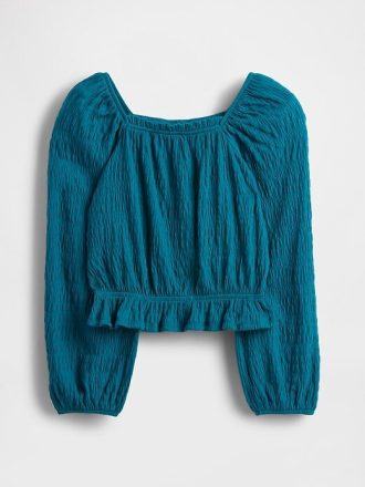 Blusa Peplum Infantil Amassada
