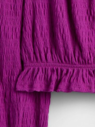 Blusa Peplum Infantil Amassada