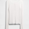 Blusa suéter Pointelle Henley Blusa suéter Pointelle Henley