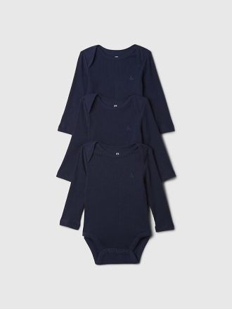 Body canelado Baby First Favorites (pacote com 3)