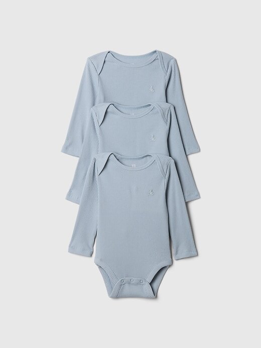 Body canelado Baby First Favorites (pacote com 3) Body canelado Baby First Favorites (pacote com 3)