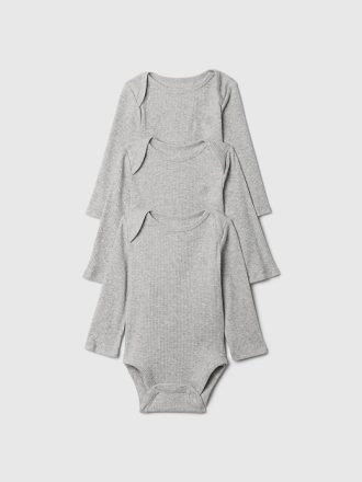 Body canelado Baby First Favorites (pacote com 3)