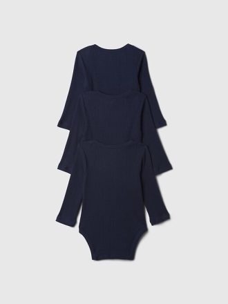 Body canelado Baby First Favorites (pacote com 3)