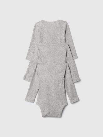 Body canelado Baby First Favorites (pacote com 3)