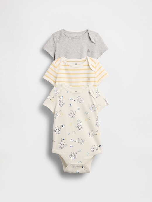 Body de algodão orgânico Baby First Favorites (pacote com 3) Body de algodão orgânico Baby First Favorites (pacote com 3)