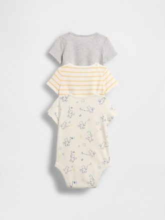 Body de algodão orgânico Baby First Favorites (pacote com 3)