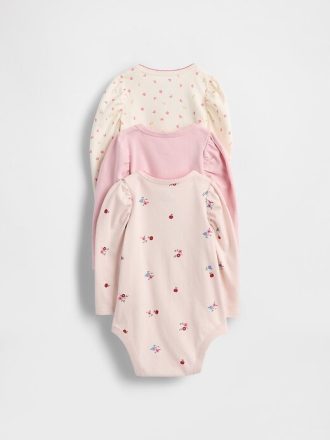 Body de algodão orgânico Baby First Favorites (pacote com 3)