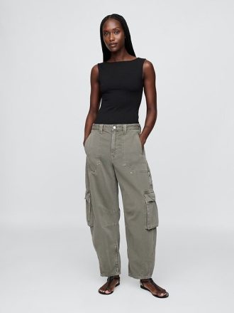 Body de malha com decote canoa