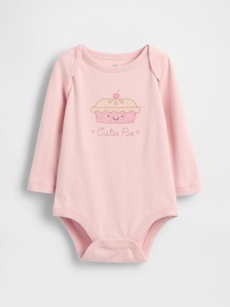 Body gráfico de algodão orgânico Baby First Favorites