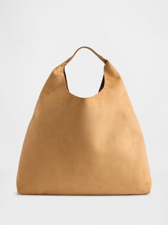 Bolsa tote vegana de camurça desleixada