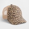 Boné Trucker Infantil Leopardo Veludo Cotelê Boné Trucker Infantil Leopardo Veludo Cotelê