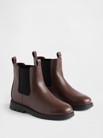 Botas Chelsea de couro vegano para crianças