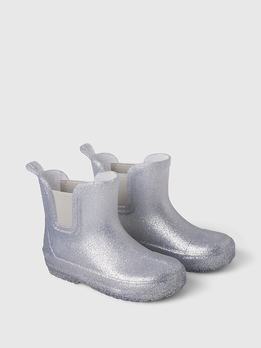 Botas de chuva com glitter para bebês e crianças pequenas Botas de chuva com glitter para bebês e crianças pequenas