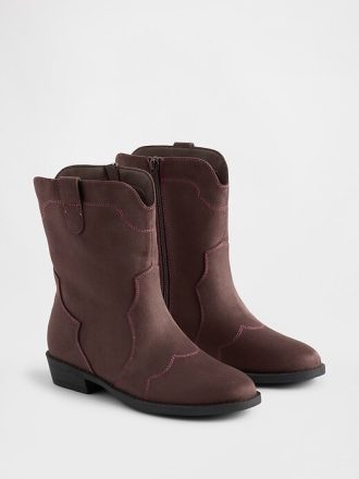 Botas Western de couro vegano para crianças