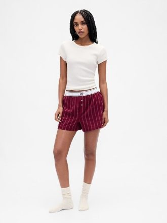 Boxer de flanela com logotipo