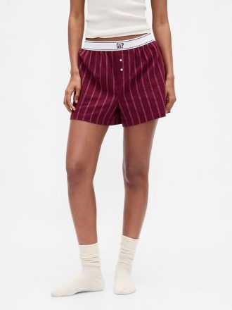 Boxer de flanela com logotipo