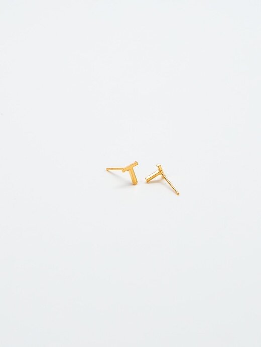 Brincos de Ouro com Iniciais Brincos de Ouro com Iniciais