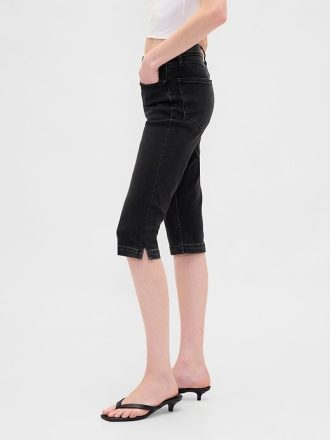 Calça Capri Cropped de Cintura Alta