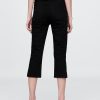 Calça Capri Cropped de Cintura Alta