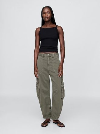 Calça cargo cano médio