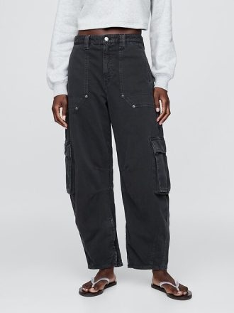 Calça cargo cano médio