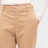 Calça cáqui reta de cintura média