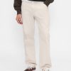 Calça cáqui reta e relaxada