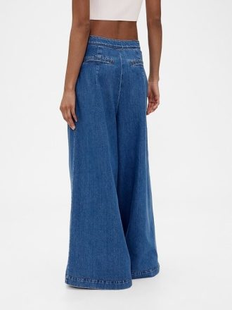 Calça de marinheiro jeans de cintura alta GapStudio