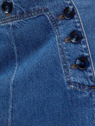 Calça de marinheiro jeans de cintura alta GapStudio