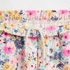 Calça de moletom infantil vintage macia e relaxada com estampa floral Calça de moletom infantil vintage macia e relaxada com estampa floral