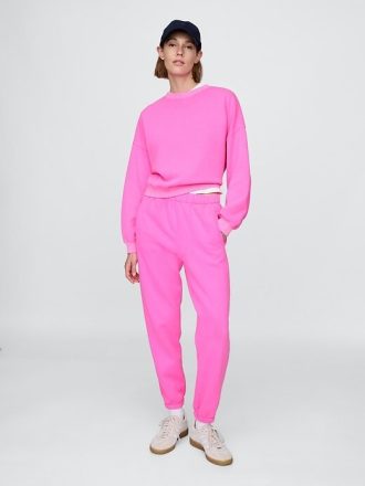 Calça de moletom vintage de cintura alta e relaxada