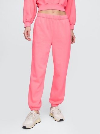 Calça de moletom vintage de cintura alta e relaxada