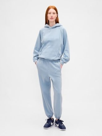 Calça de moletom vintage macia de cintura alta