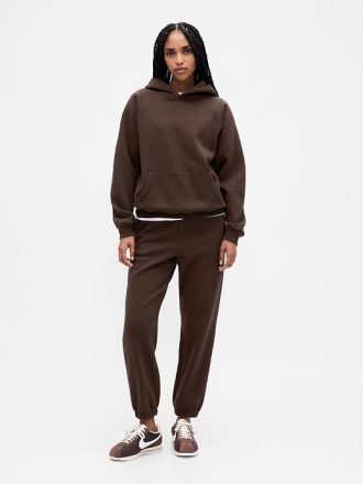 Calça de moletom vintage macia de cintura alta