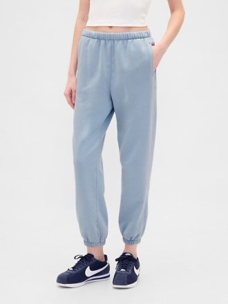 Calça de moletom vintage macia de cintura alta