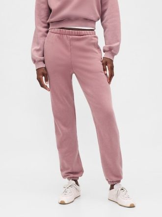 Calça de moletom vintage macia de cintura alta